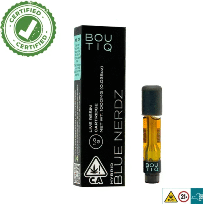 Blue Nerdz Boutiq Carts - 1G Live Resin Cartridge - Hybrid